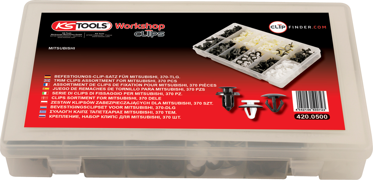 KS Tools Befestigungs-Clip-Satz für Mitsubishi, 370-tlg
