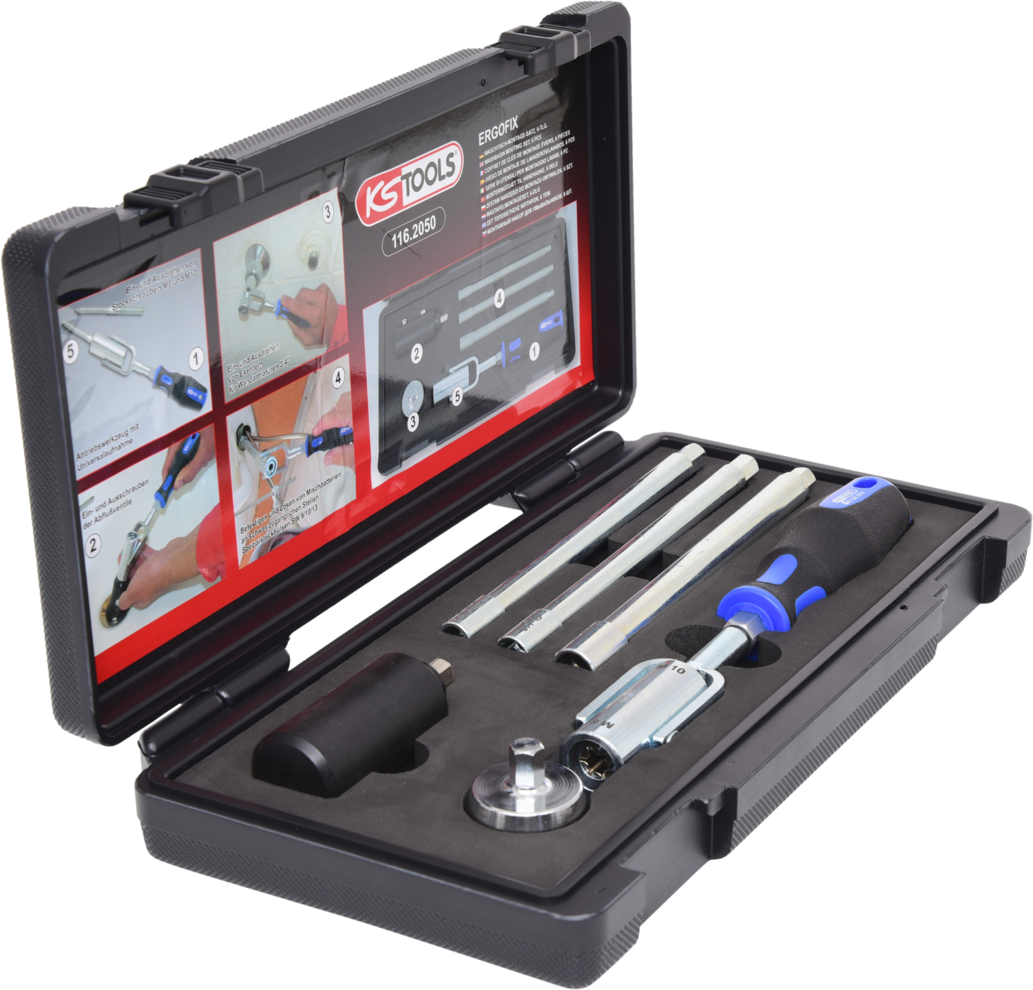 KS Tools Waschtisch-Montage-Satz, 6-tlg