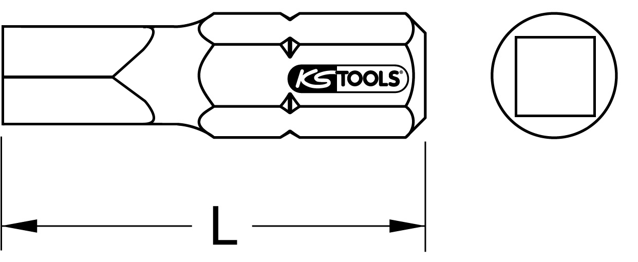 KS TOOLS 1/4" Vierkant-Bit