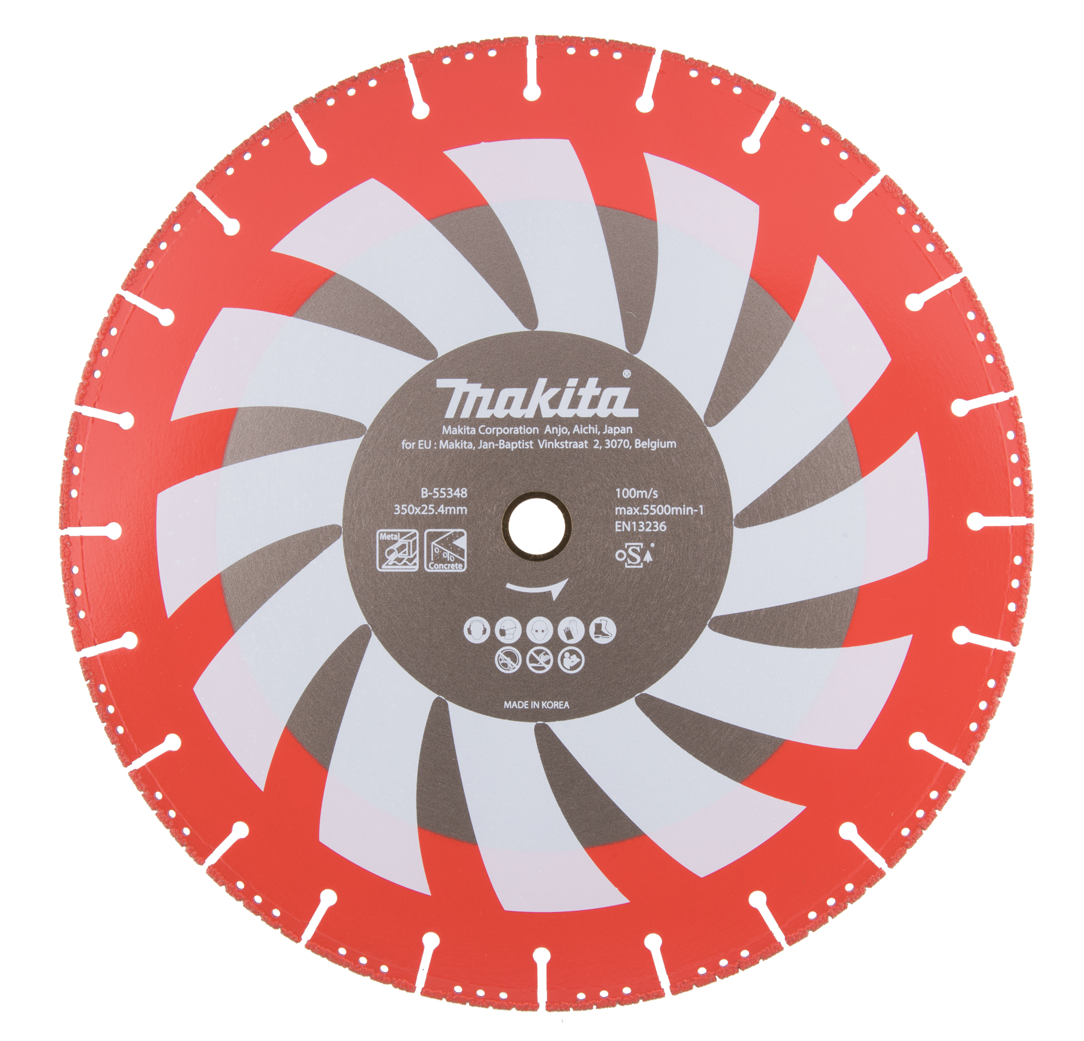 Makita Diamantscheibe Rettung 355 mm , 355/25,4 mm - 3,4 mm - Rescue - B-55348