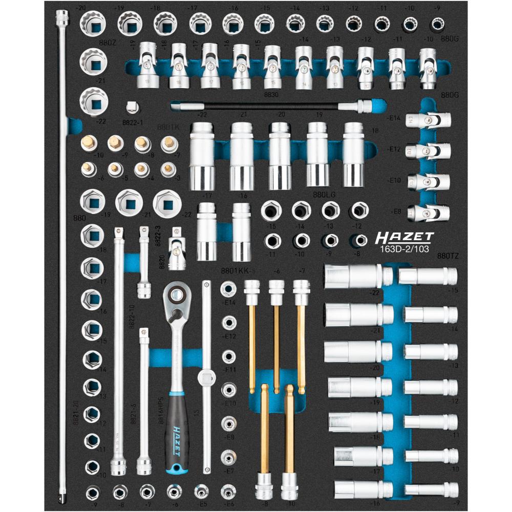 HAZET Steckschlüssel Satz 163D-2/103 - 103-teilig