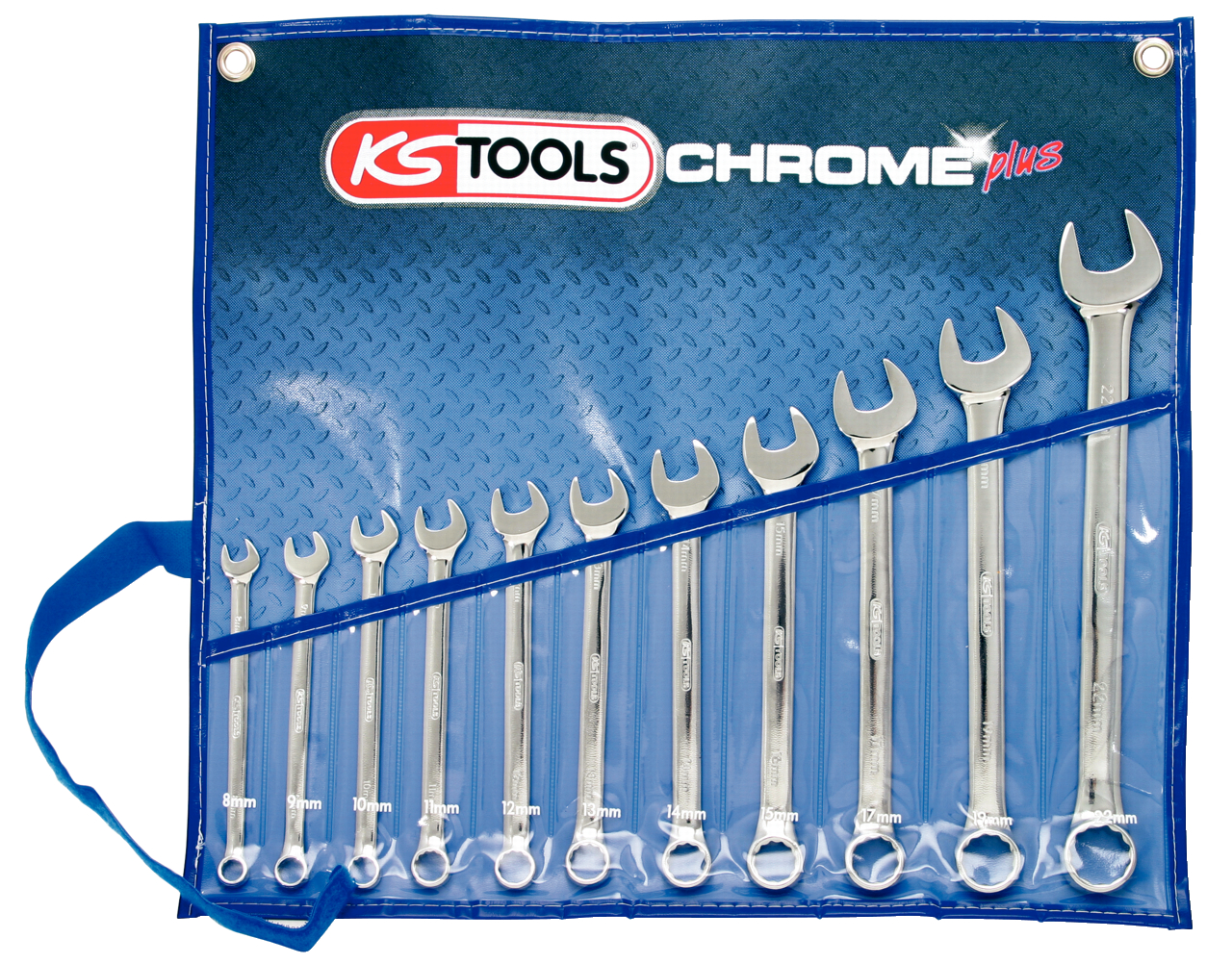 KS Tools CHROMEplus Ringmaulschlüssel-Satz, abgewinkelt, 11-tlg
