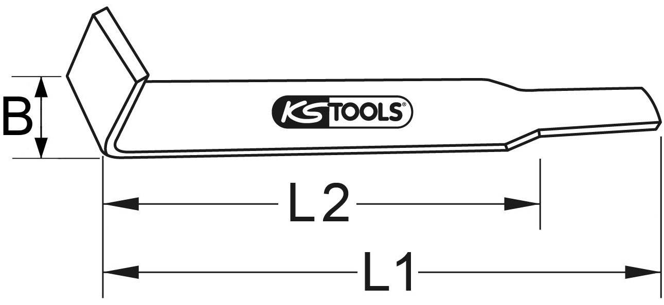 KS Tools BRONZEplus Winkelschaber mit Griff 380 mm 