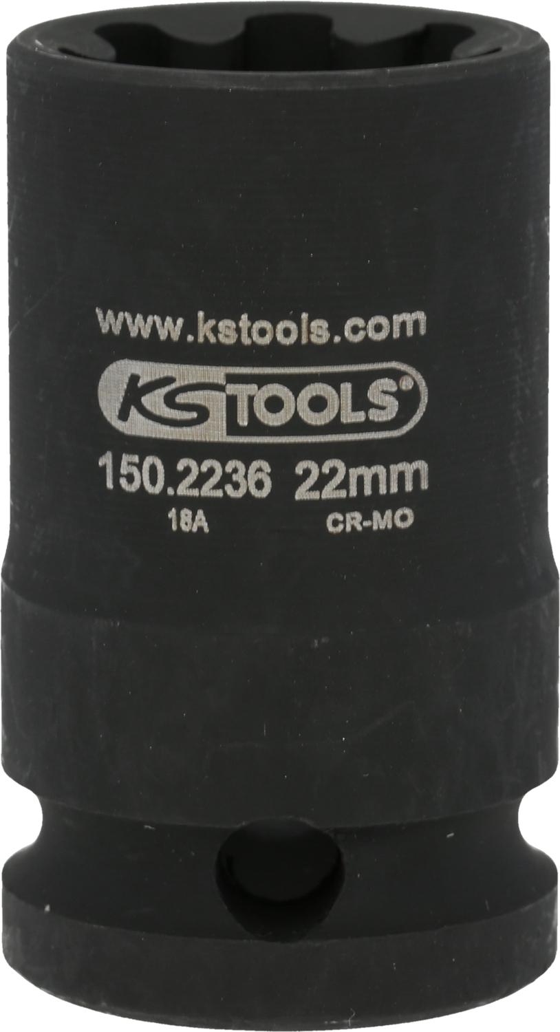 KS Tools 1-2“ Bremssattel-Spezialstecknuss, AS 22