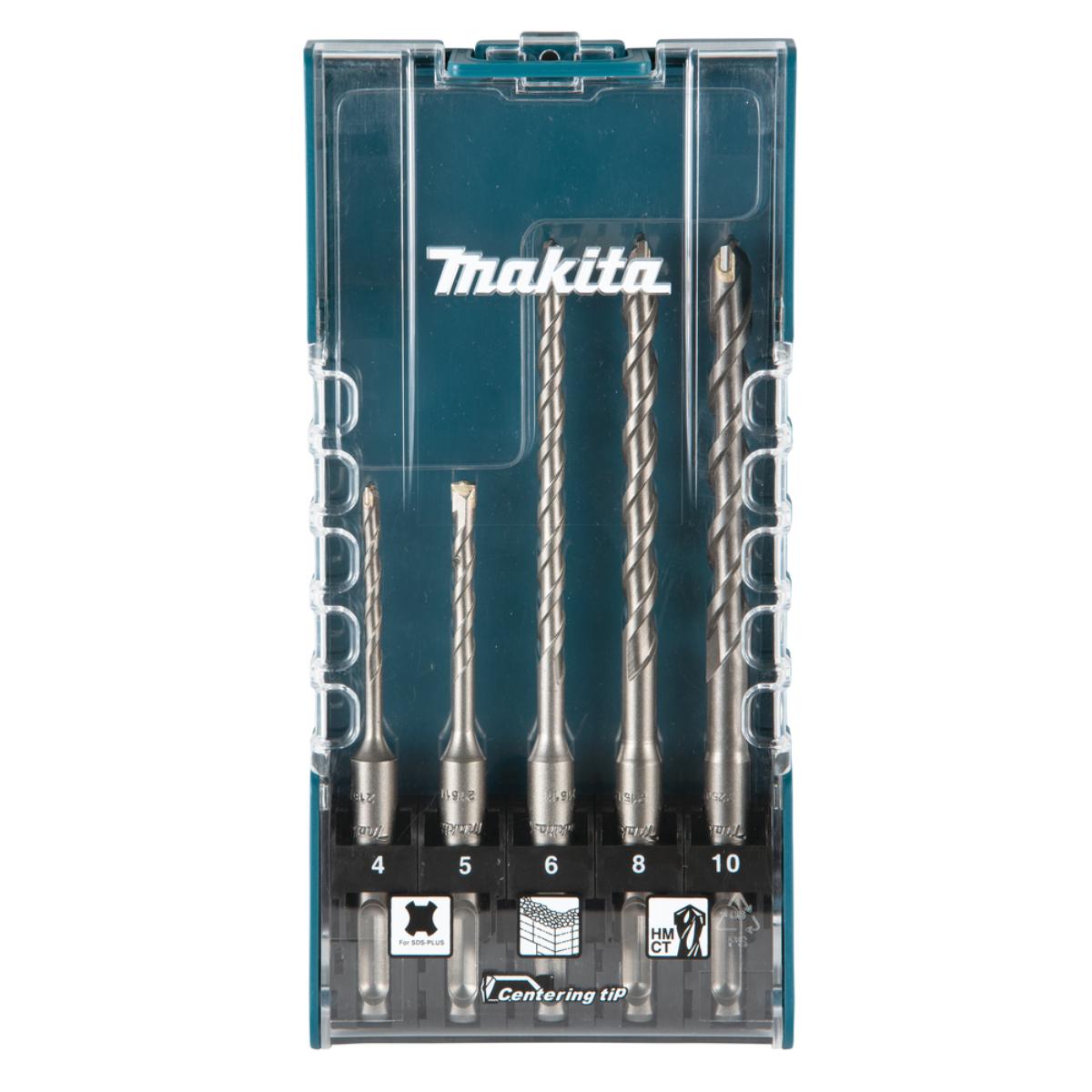 Makita Betonbohrer-Set SDS-PLUS Centering tip 5-teilig - SDS-PLUS - Zweischneider - Zentrierspitze