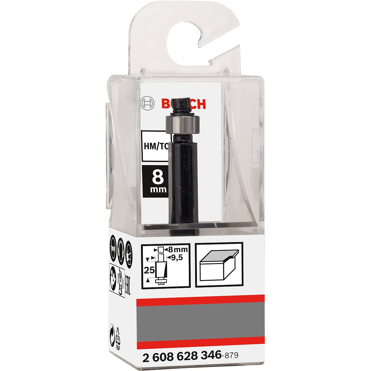 Bosch PRO Laminat-Bündigfräser, Schaft 8 mm