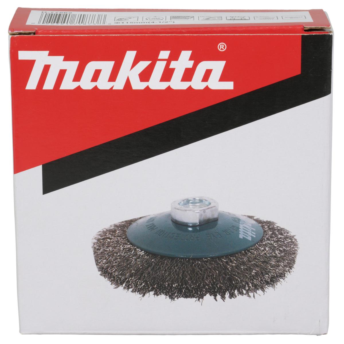 Makita Kegelbürste 115mm gewellt M14 - INOX - D-77562