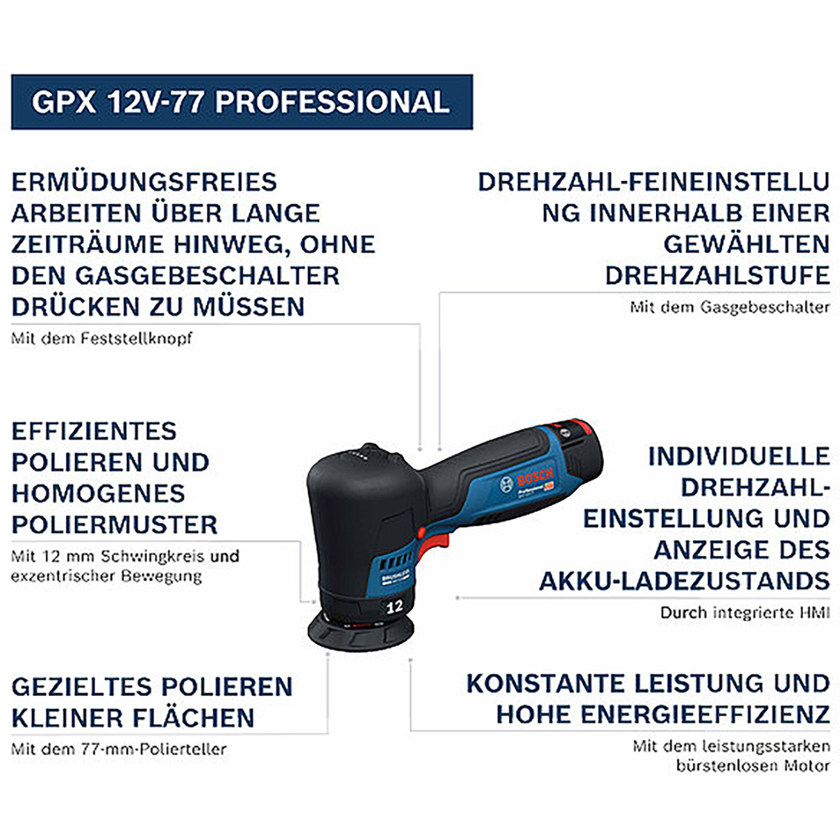 Bosch Akku-Polierer GPX 12V-77