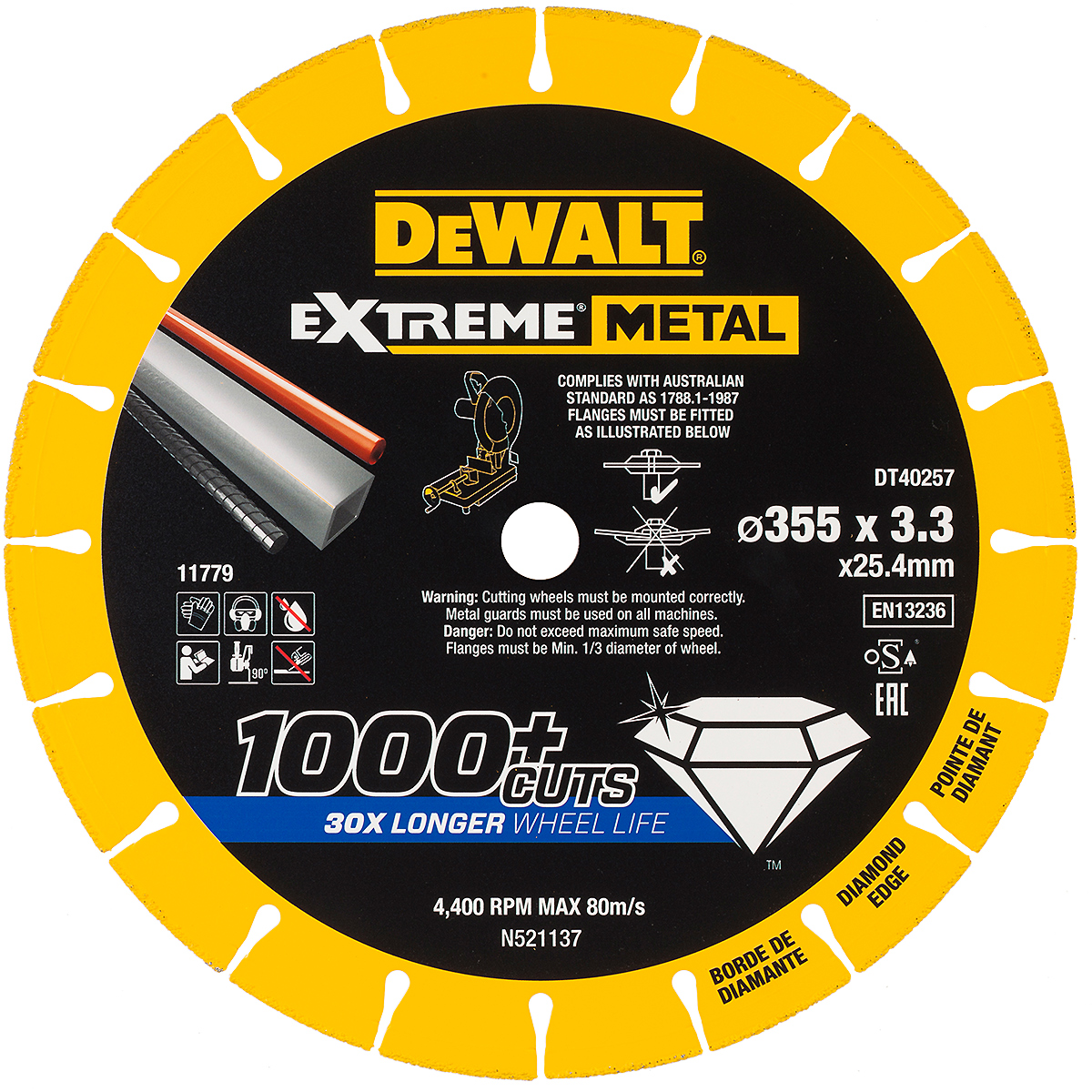 DEWALT EXTREME Metall Diamanttrennscheibe