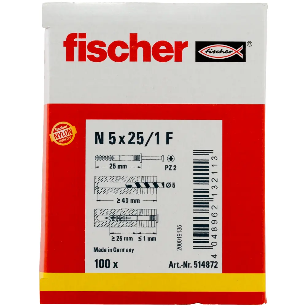 Fischer Nageldübel N 5x25/1 F (100)
