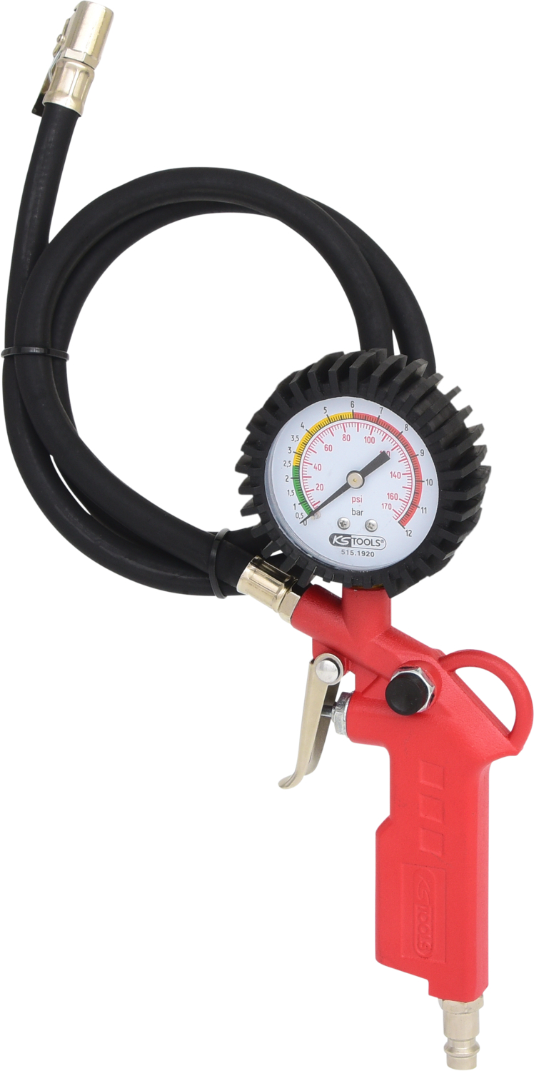 KS Tools Druckluft-Reifenfüllmesser, 0-12bar