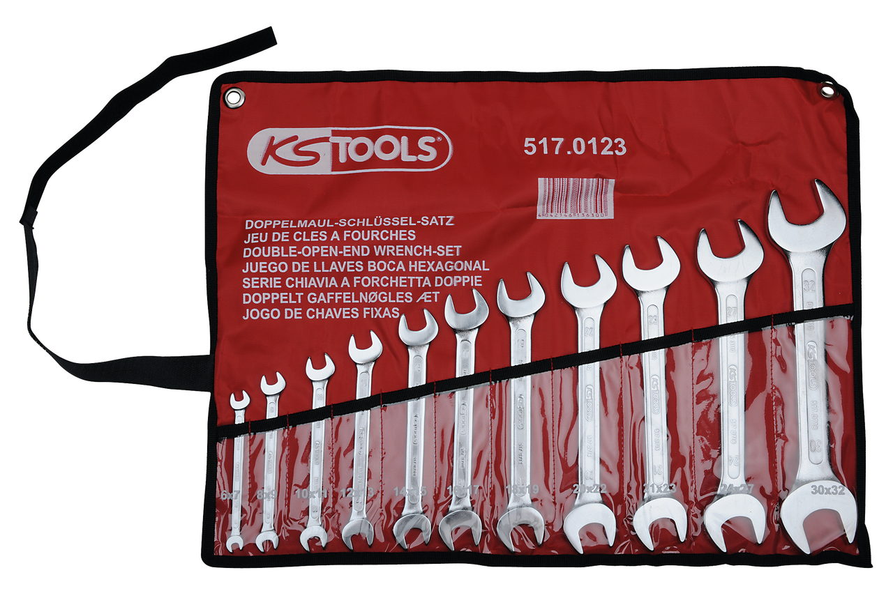 KS Tools Doppel-Maulschlüssel-Satz, 11-tlg, 6x7-30x32mm