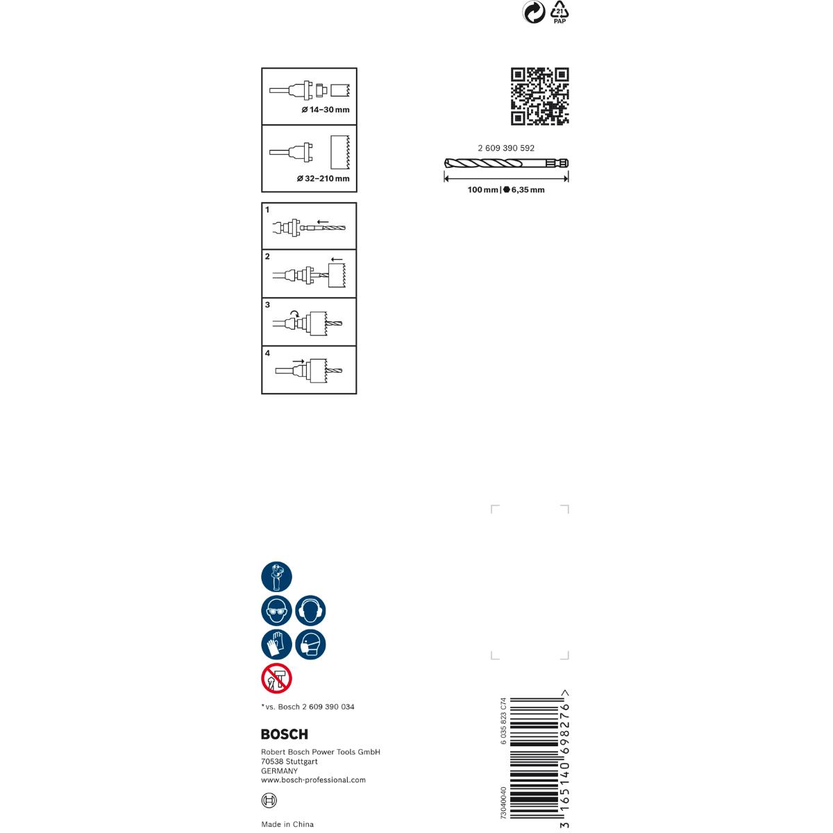 Bosch PRO Sechskantadapter, 14 - 210 mm
