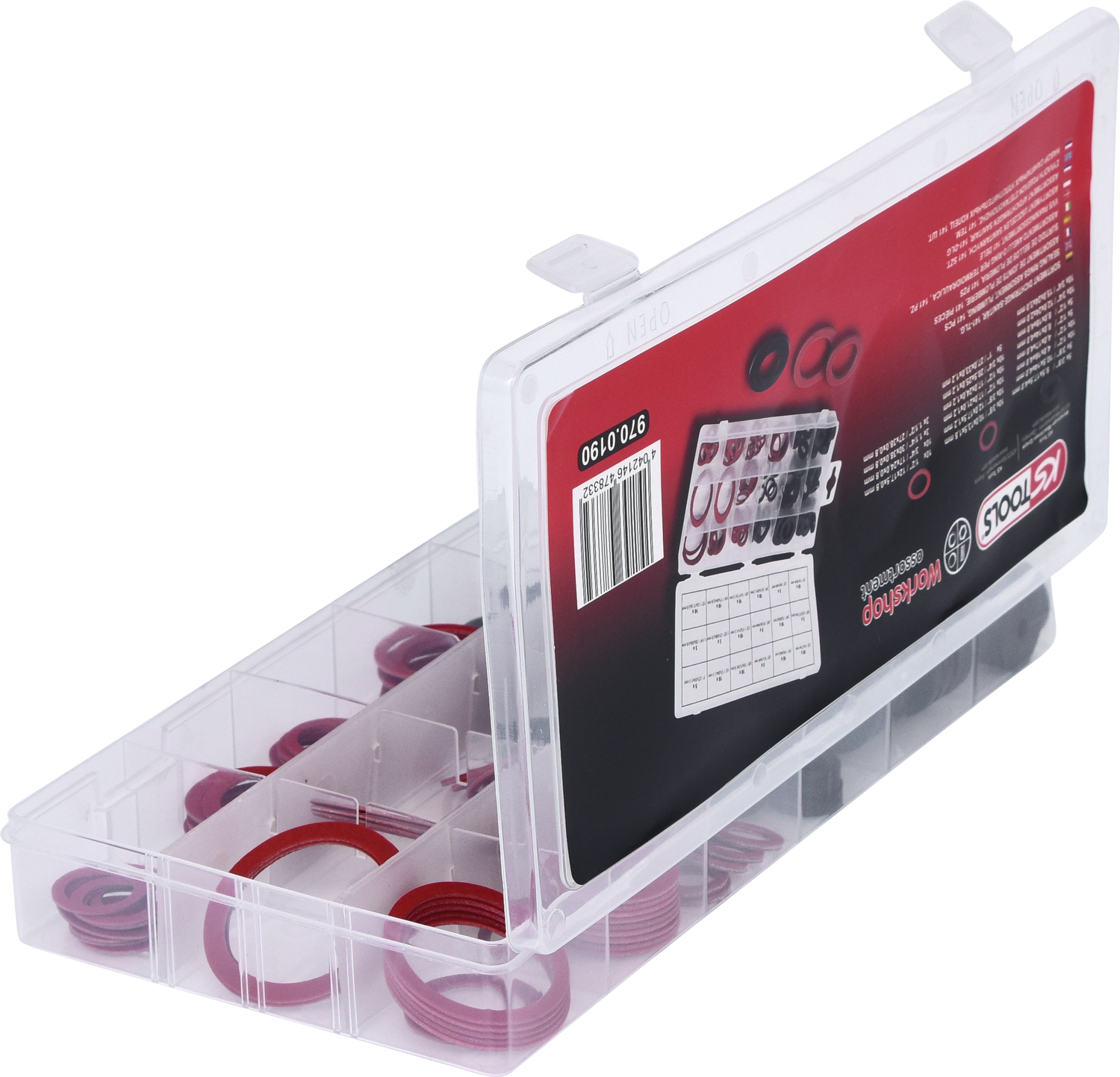 KS Tools Sortiment Dichtringe-Sanitär, 141-tlg