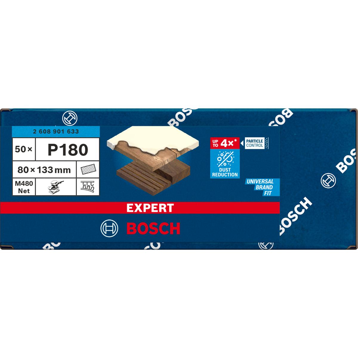 Bosch EXPERT M480 Schleifnetz, 80 x 133 mm, 50 Stück