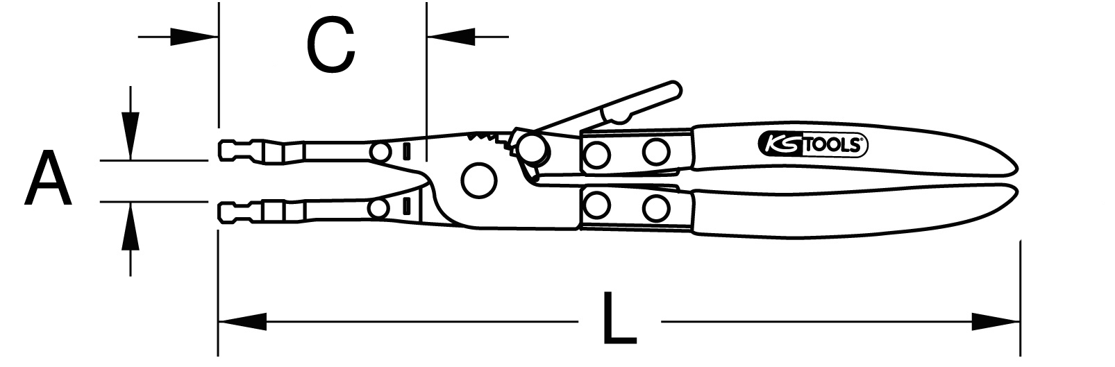 KS Tools Lötlitzen-Haltezange, 245mm