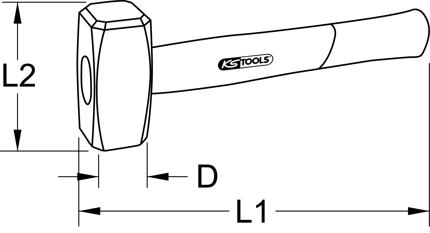 KS Tools Fäustel mit Hickorystiel