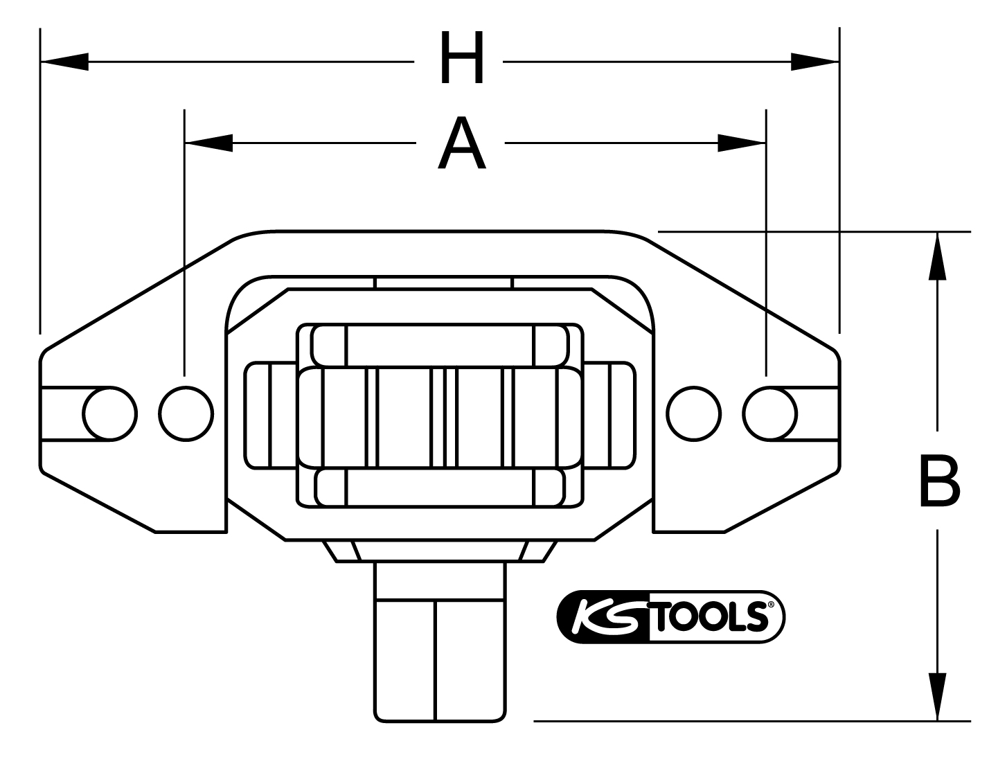 KS Tools Motor-Durchdrehvorrichtung für Iveco, 70x125mm