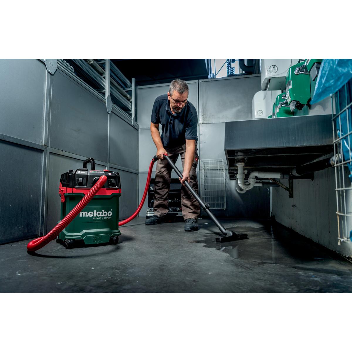 Metabo Akku-Sauger AS 36-18 L 30 PC-CC mit manueller Filterabreinigung und CordlessControl -