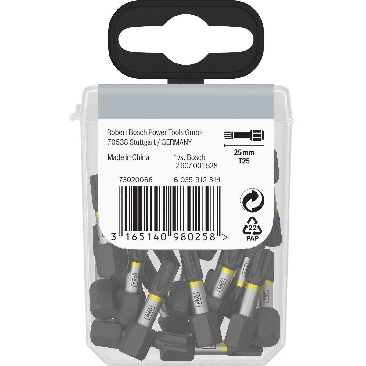 Bosch PRO Impact T25 25 mm 25 Stück für Schraubendreher