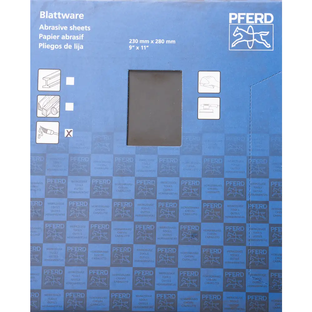 PFERD TOOLS Wasserfester Papier Schleifbogen 230x280mm BP-W ECO PAINT SiC1200 für Lackbearbeitung