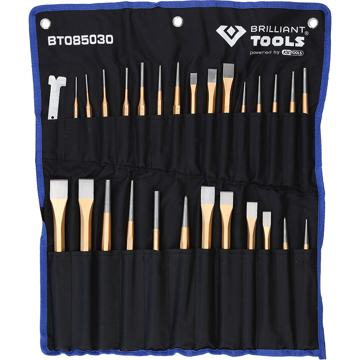 Brilliant Tools Meißel und Durchtreiber-Satz, 28-tlg