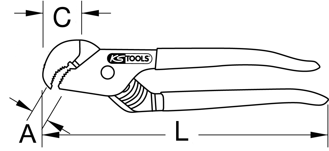 KS Tools Spezialrohrzange, 345mm