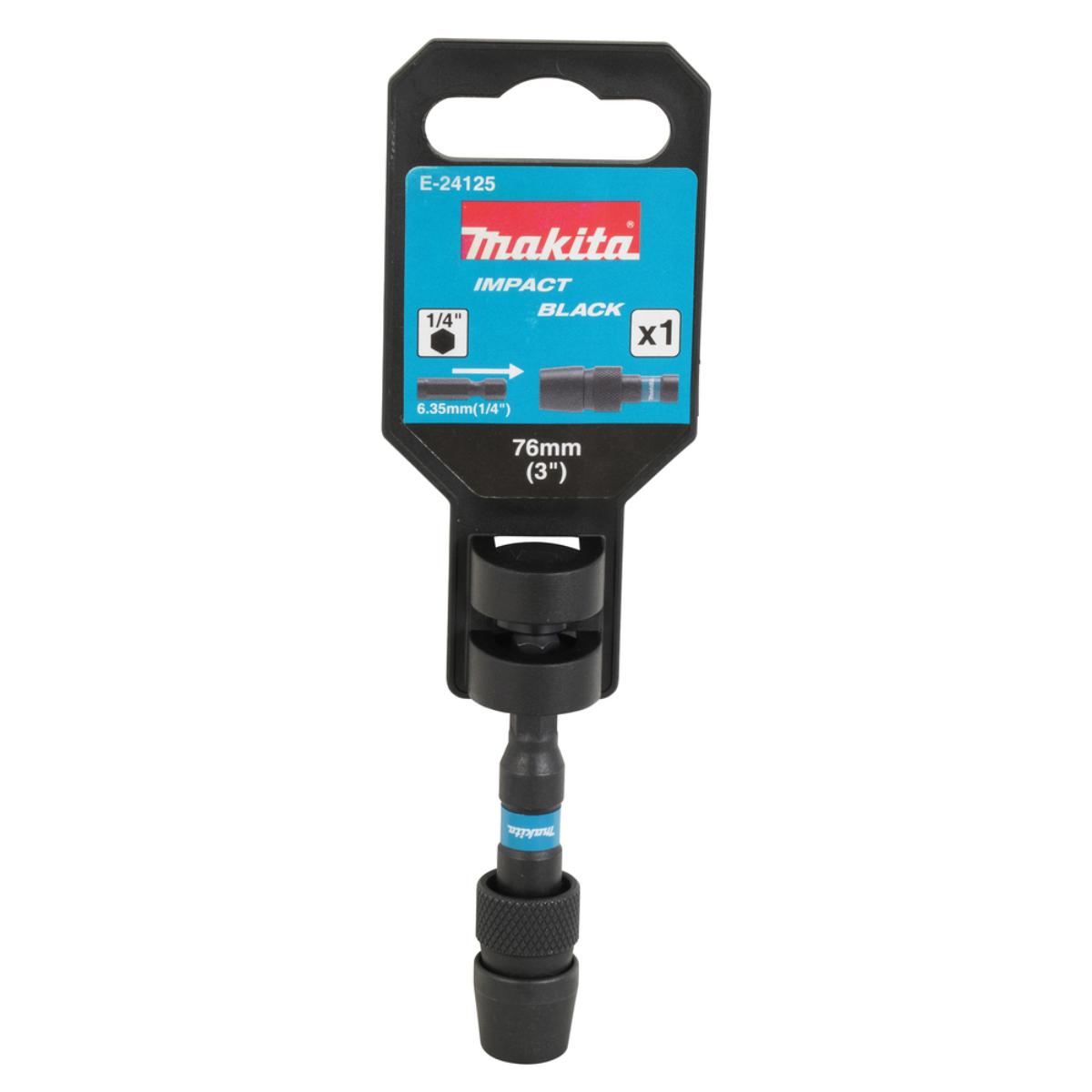 Makita Bithalter Impact Black 1/4 Zoll - 76 mm  - Arretierung - 1 Stück - E-24125