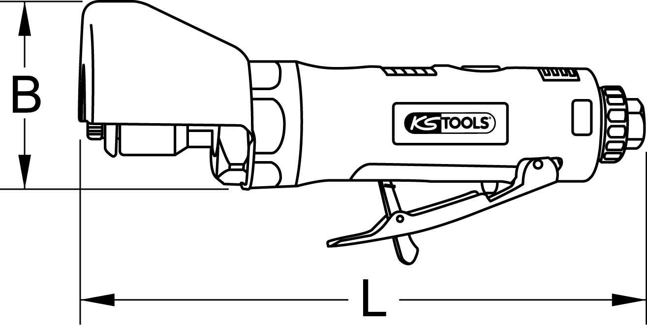 KS Tools Druckluft-Trennschleifer, 23.000 U-min