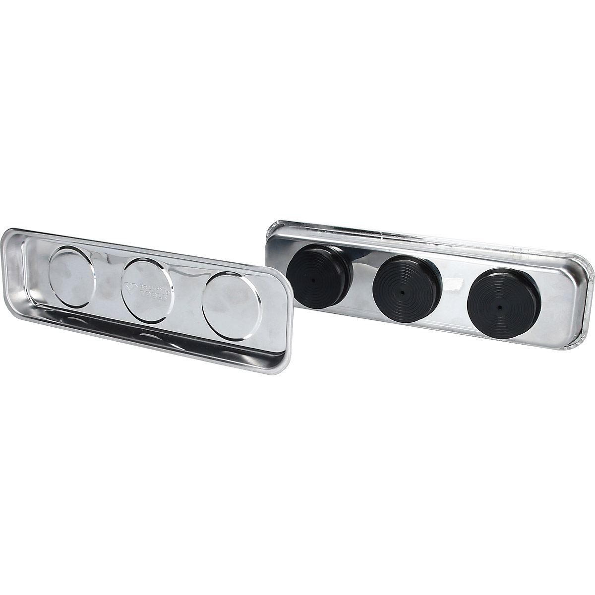 Brilliant Tools Magnetisches Tablett / Schale-Set aus Edelstahl 65 x 226 mm, 2-tlg