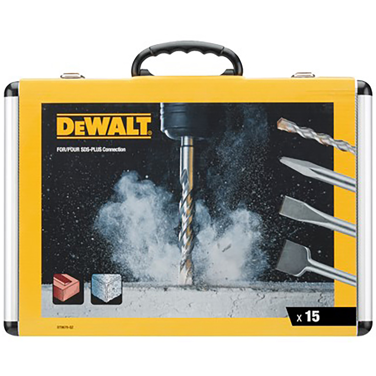 DEWALT High Performance SDS-plus Meißel & Bohrer Set im Aluminiumkoffer