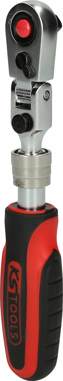 KS Tools 1/4" SlimPOWER Teleskop-Gelenk-Umschaltknarre, 72 Zahn