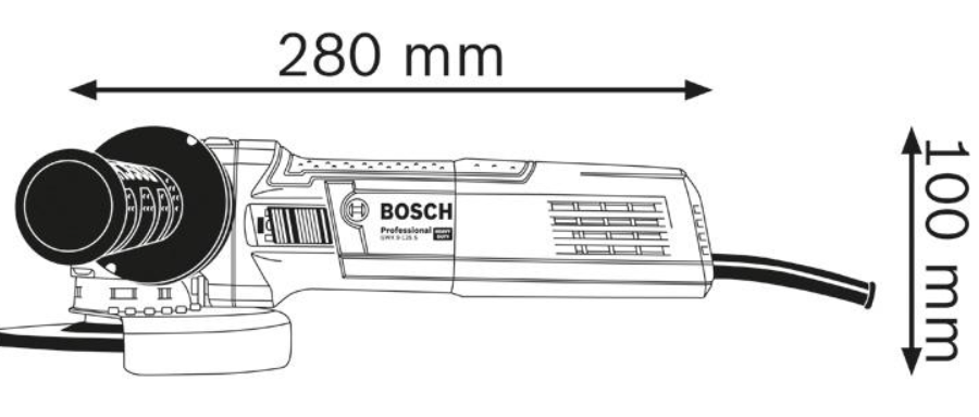 Bosch Winkelschleifer GWX 9-125 S, X-LOCK mit Zusatzgriff und Schutzhaube, im Karton