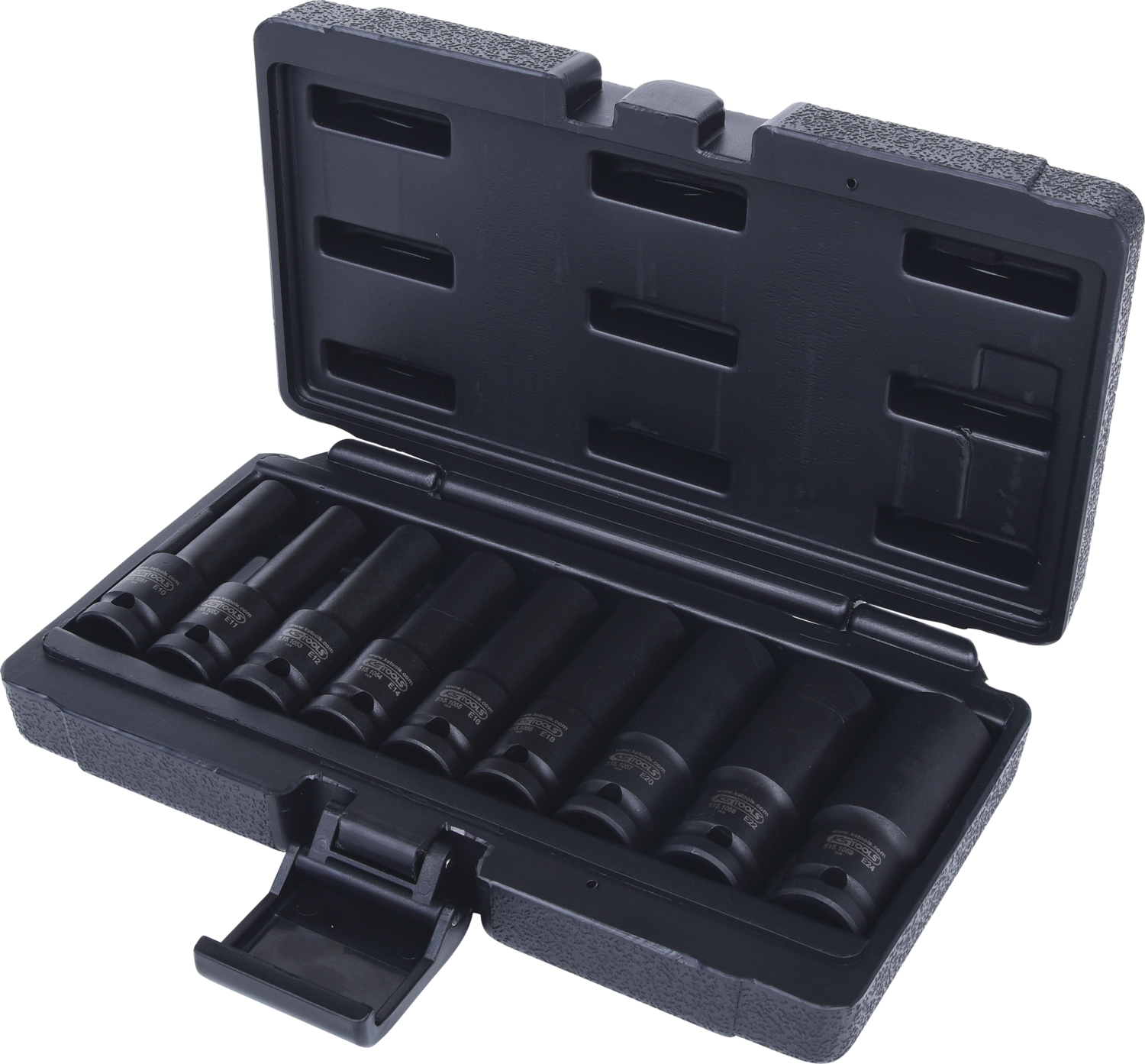 KS Tools 1/2" Torx-E-Kraft-Stecknuss-Satz, 9-tlg, E10-E24