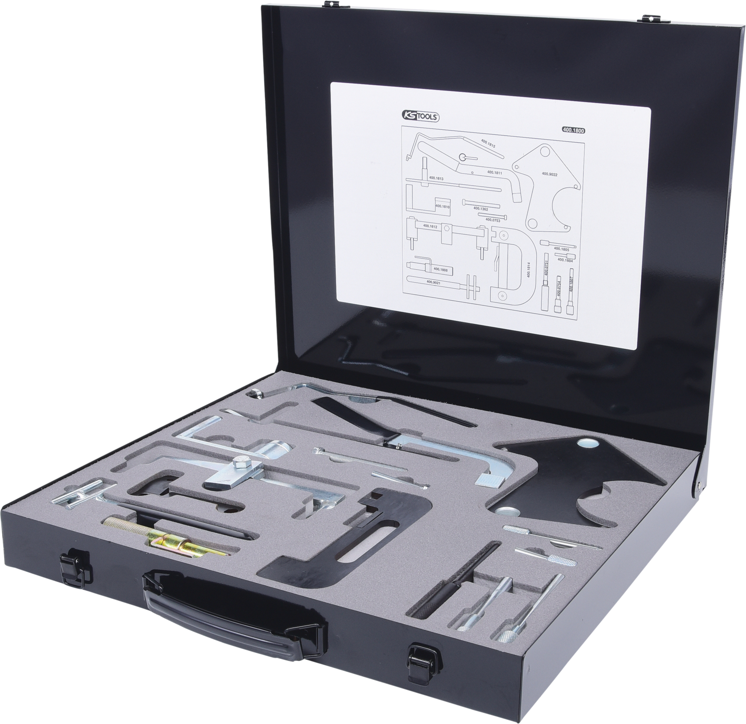 KS Tools Motoreinstell-Werkzeug-Satz für Renault, 18-tlg