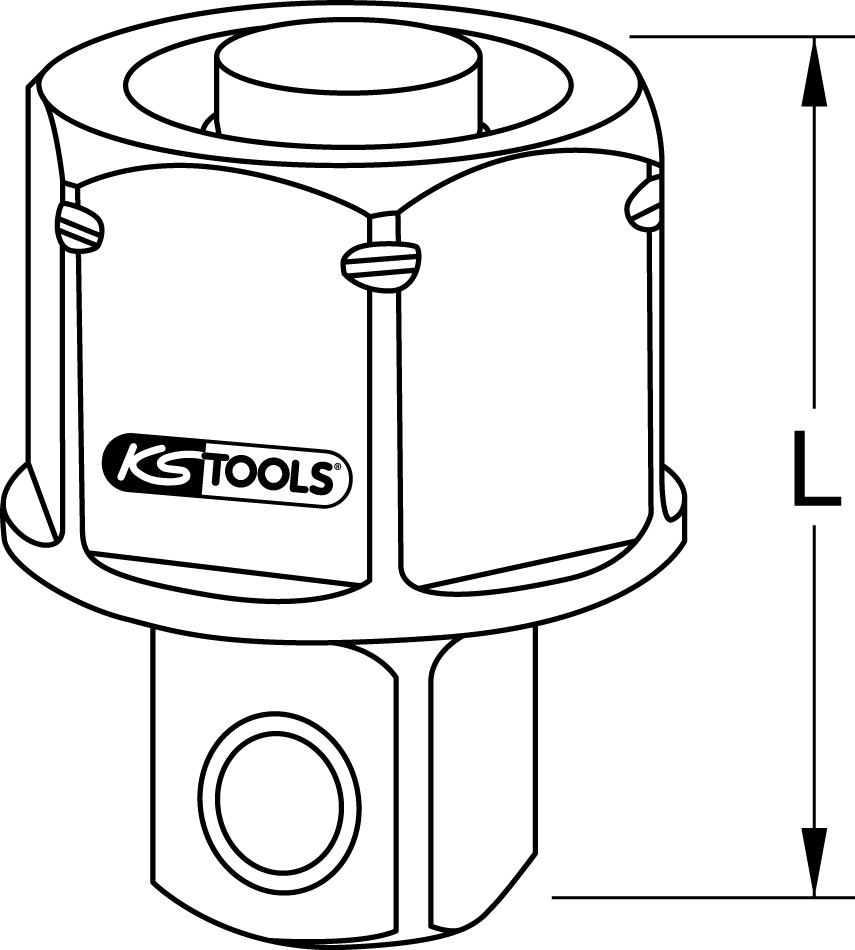 KS Tools TRIPLEplus Durchgangs-Stecknuss-Adapter