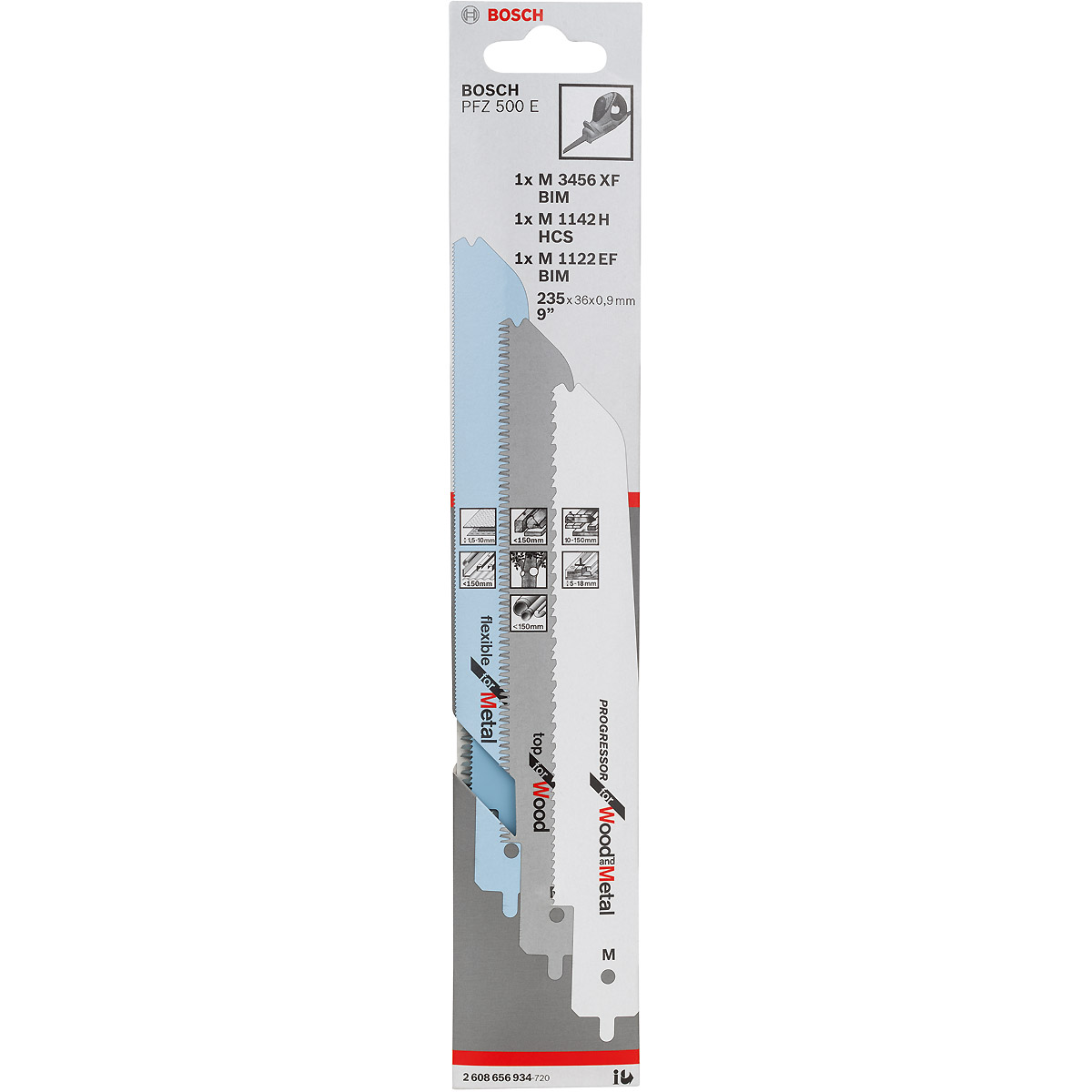 Bosch Stichsägeblatt-Set für Bosch-Multisäge, 3-teilig, für PFZ 500 E