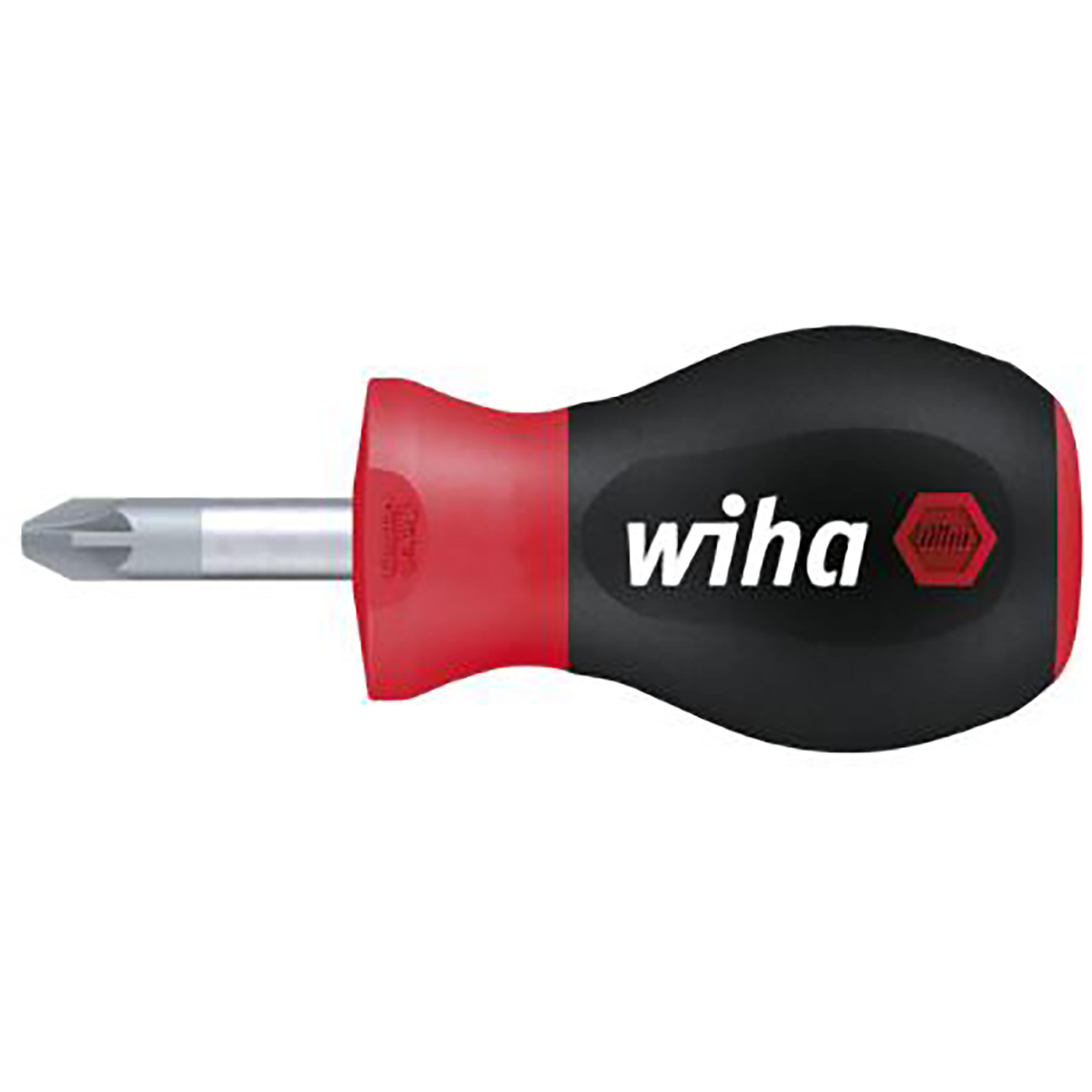 Wiha Schraubendreher SoftFinish Pozidriv mit kurzer Rundklinge, Stubby - 10 Stück