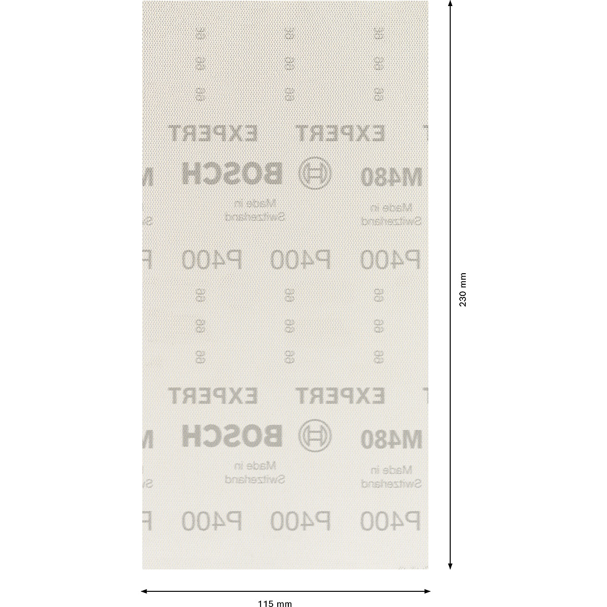 Bosch EXPERT M480 Schleifnetz für Schwingschleifer, 115 x 230mm, 10-tlg., K400