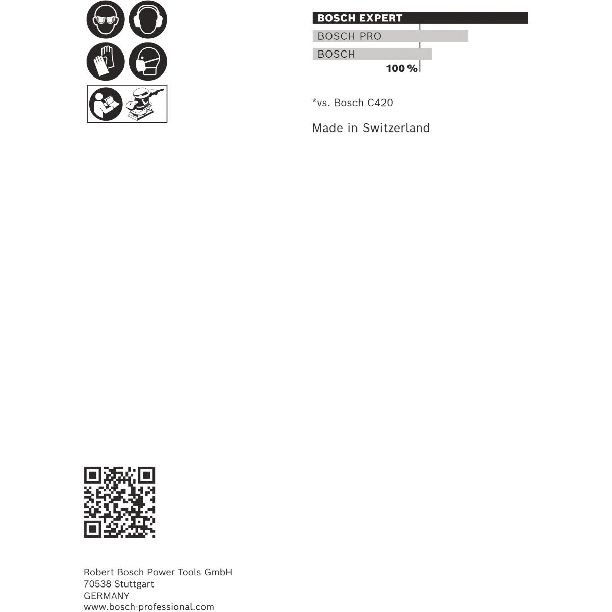 Bosch EXPERT C470 Schleifpapier 93 x 186 mm,K 60/120/180 - 10 teiliges Set