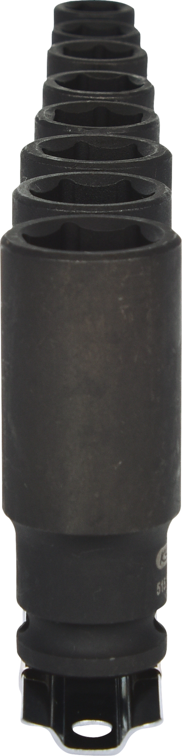KS Tools 3/8" Sechskant-Kraft-Stecknuss-Satz, lang, 8-tlg