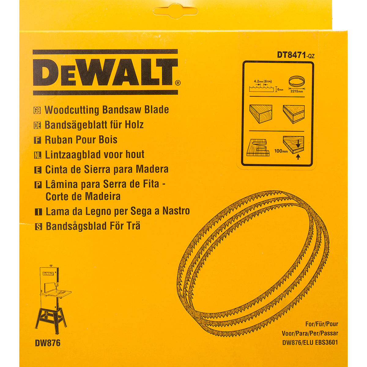 DEWALT Bandsägeblätter für DW876
