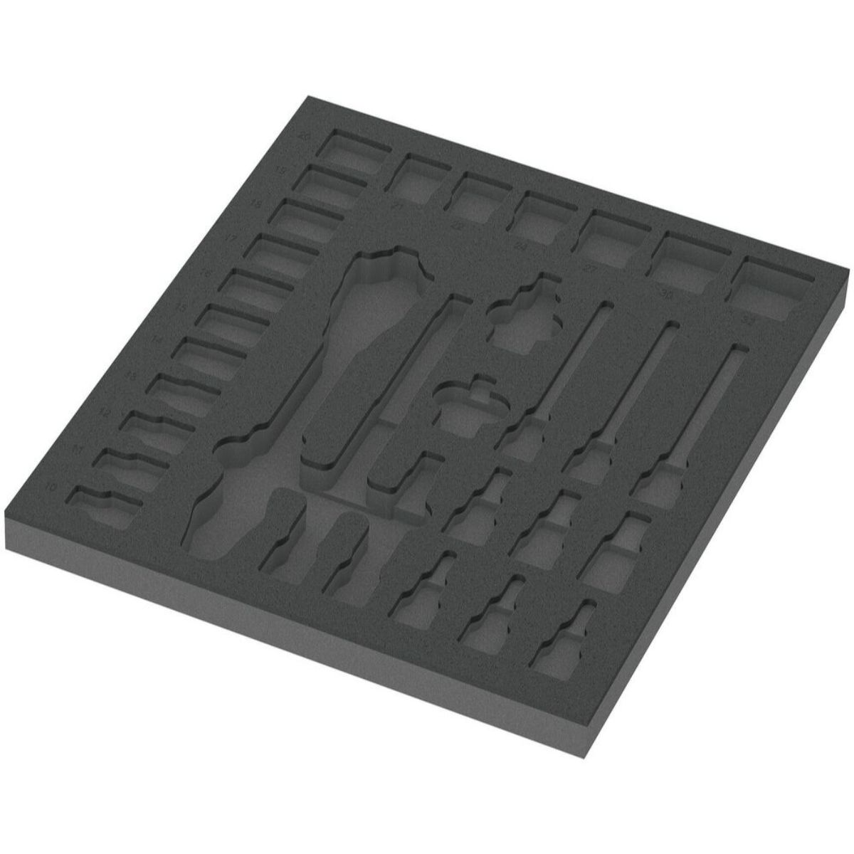 Wera 9822 Schaumstoffeinlage 8000 C Zyklop Knarre 1/2" Set 1, ohne Werkzeug