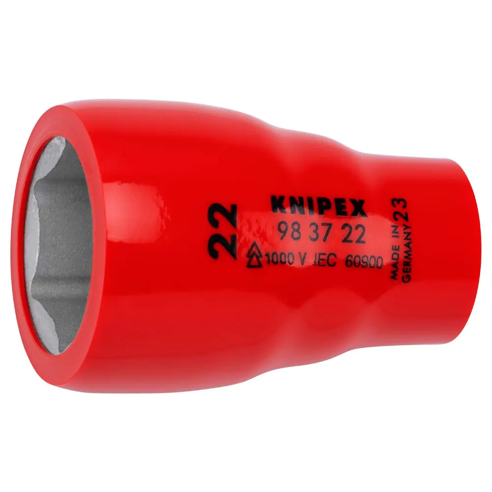 KNIPEX Steckschlüsseleinsatz für Sechskantschrauben mit Innenvierkant 3/8 Zoll 49 mm