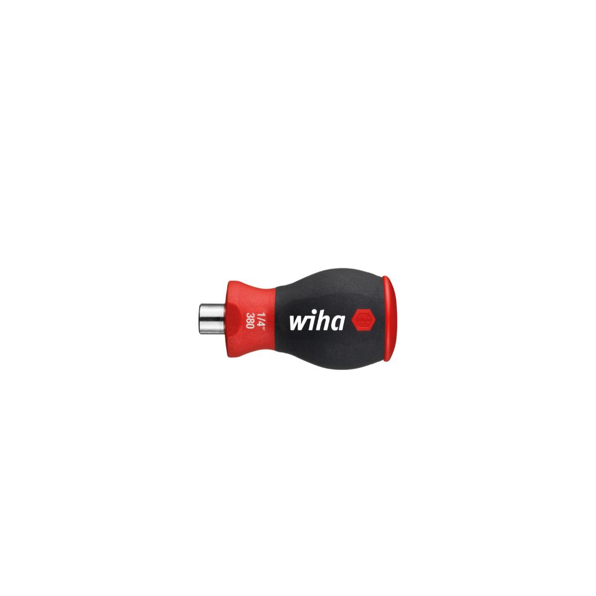 Wiha Schraubendreher mit Bit Magazin magnetisch Pozidriv, Phillips mit 6 Bits, Stubby, 1/4 zoll in SB-Kartonverpackung