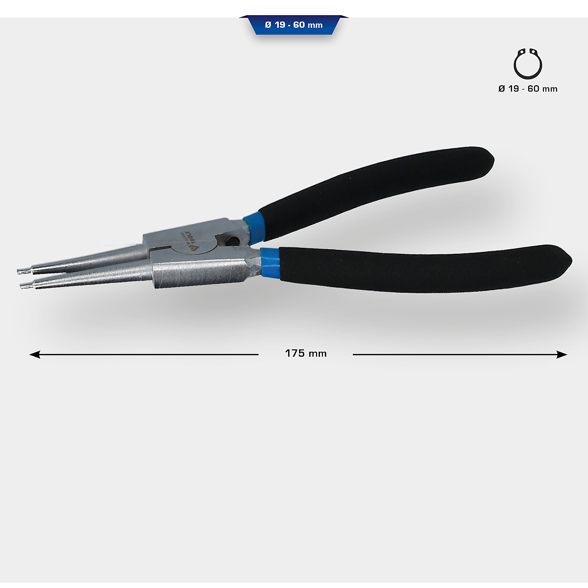 Brilliant Tools Seegeringzange für Außensicherungsringe, gerade, 175 mm