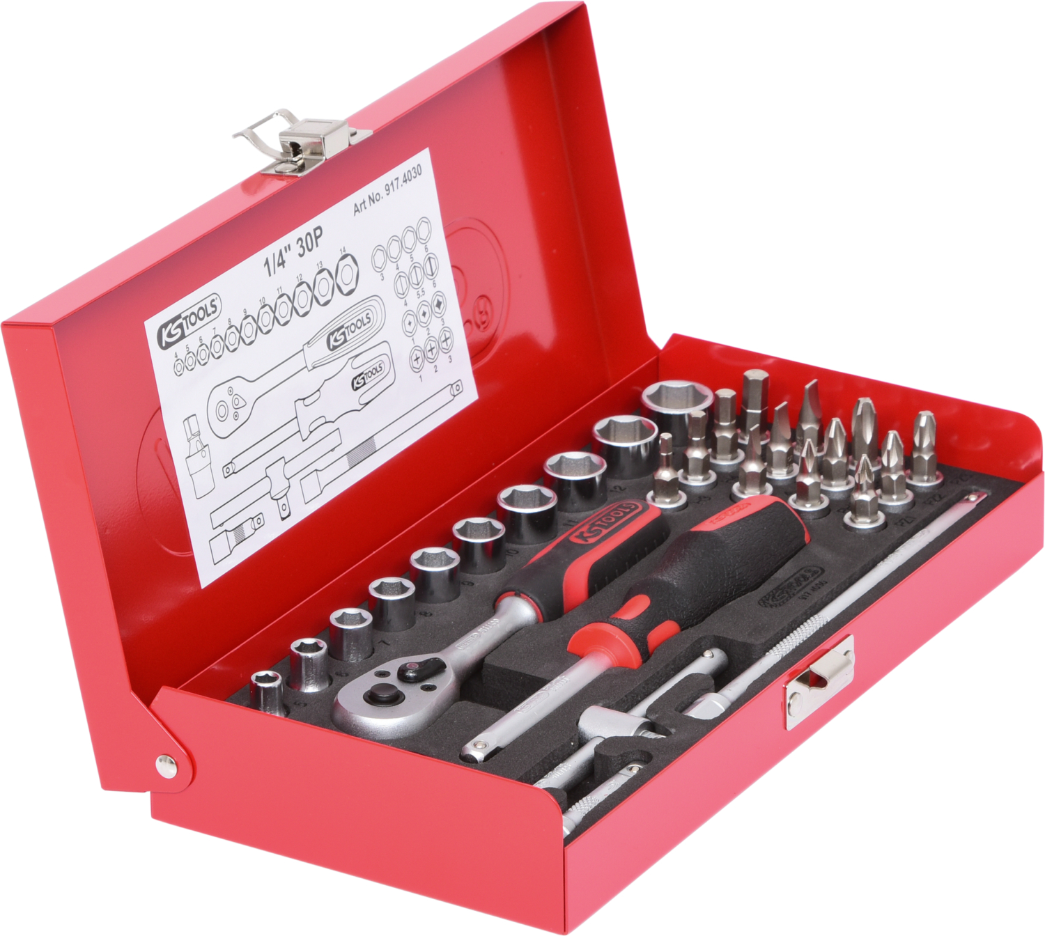 KS Tools 1/4" Steckschlüssel-Satz, 30-tlg