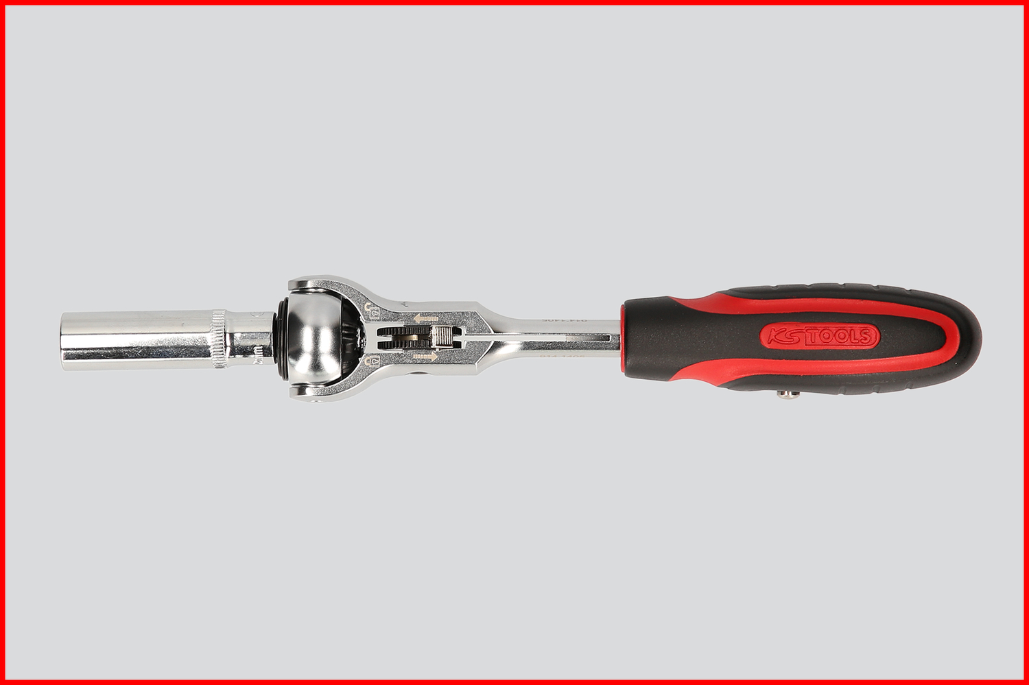 KS Tools 1/4" MODIFIX Mini-T-Griff-Schwenkkopf-Knarre, 72 Zahn