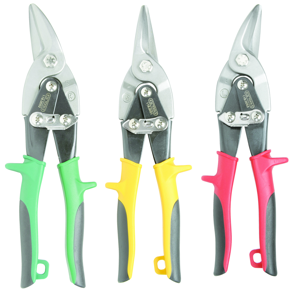 KS Tools Hebel-Blechdurchgangsscheren-Satz, 3-tlg