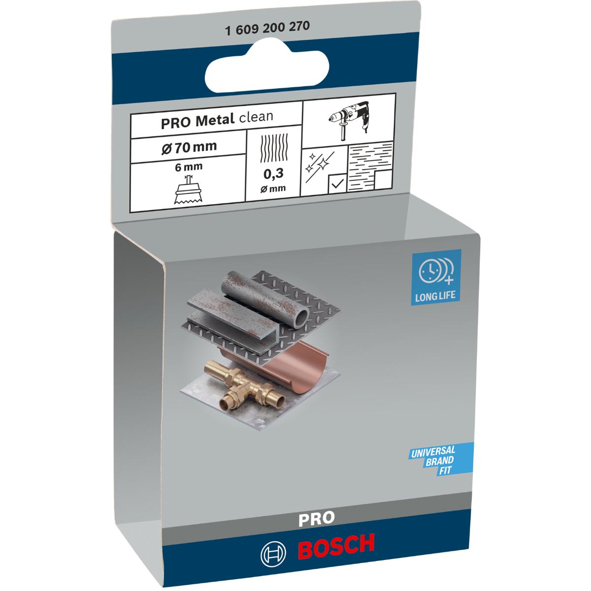Bosch PRO Topfbürste, Stahl, gewellter Draht, 4500 U/ min